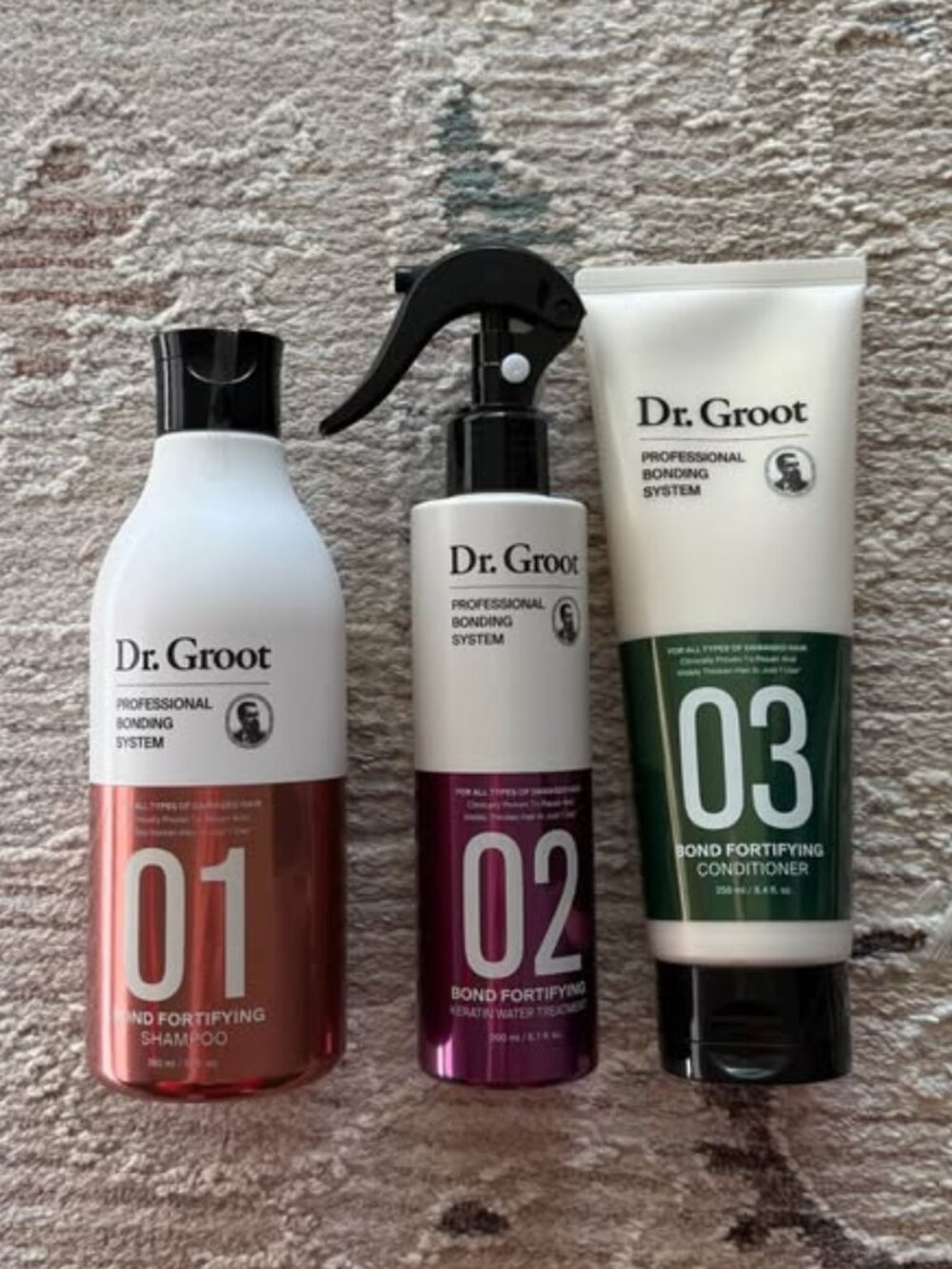 Dr Groot Professional Bonding System - Shampoo, Conditioner & Kerarin Treatment